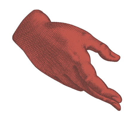 Decorative left hand