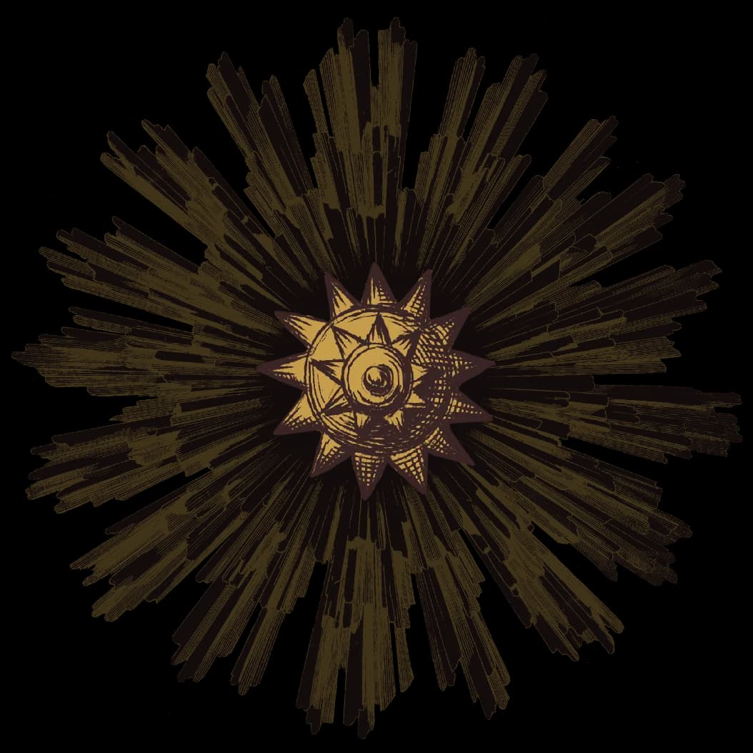 Decorative sun graphic